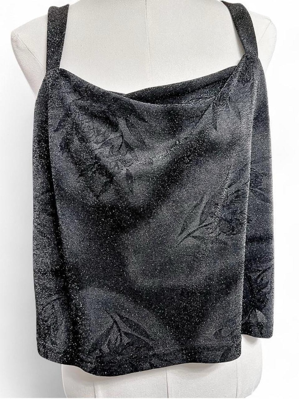 Norton Mcnaughton gray glittery fairy tank top silver sparkles Y2K euro spring